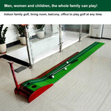 3M Golf Solid Wood Putter Trainer Practice Set Training Mat-1922443428982034434