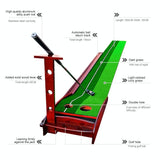 3M Golf Solid Wood Putter Trainer Practice Set Training Mat-1922443428982034435