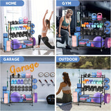 NNETM Double-Layer Iron Storage Rack for Sports Equipment