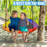 NNETM Rainbow Canopy Hammock Outdoor Swing