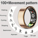 NNETM Smart Fitness Ring with Charging Case - Gold