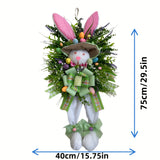 NNETM Easter Bunny Wreath Vintage Spring Hanging Ornament