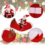 Christmas Dog Costume Santa Claus Riding Reindeer