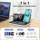 NNETM 7-in-1 Wireless Charging Station with Night Light