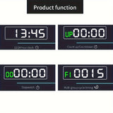 NNETM Rechargeable Gym Timer with 8 Fat Burning Training Modes(Black)