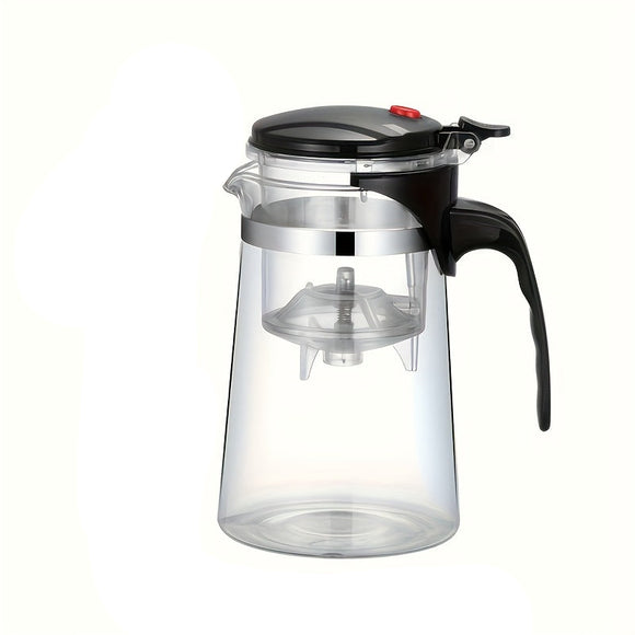 NNETM Easy-Press Glass Tea Infuser One-Touch Brewing