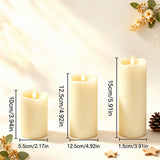 24Pack 3sizes Flameless LED Pillar Candles Battery-Powered