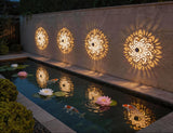 4pcs Solar Mandala Garden Lights – Warm White