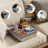 NNETM Silicone Sofa Caddy Tray with Cup & Phone Holder