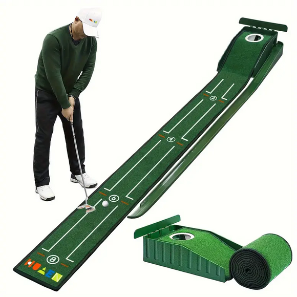 NNETM Compact Edition Portable Golf Putting Training Mat