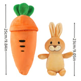 NNETM Easter Bunny Plush Toy with Carrot Hideaway