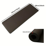 NNETM Premium 0.8cm Thick Black Yoga Mat with Carry Strap