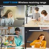 NNETM LED Clip Desk Lamp with Storage Tray & Adjustable Brightness