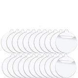 NNEOBA 50pcs Transparent Acrylic Christmas Tree Ornament Bells for DIY Craftin