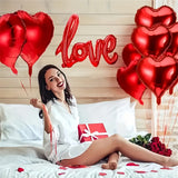 NNETM Romantic Red Rose Petals Balloon Decoration Kit
