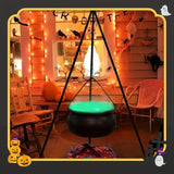 NNETM Witch's Cauldron with Lights - Black Plastic Bowl
