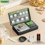 4-Piece High Precision Milligram Scale Set – 50g x 0.001g Digital Jewelry Scale with Calibration Weight