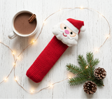 3pcs Santa Claus Doorknob Covers Red Christmas Decor