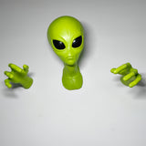 Green Alien Latex Pendant/1pc 3D Alien Sculpture with Small Wall-Mounted Head And Hands/Perfect for Sci-Fi Decoration And Collection Inspired by Area 51