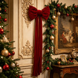 1pc 70.86-Inch Luxurious Red Bow Party Decoration - Total 3 Meters Long Tassel Ribbon, Ideal for Birthdays, Weddings, Christmas, And Special Occasions, Festive Decor Accessory, Elegant Celebration Ornament, Wedding Arch Decoration, Premium Event