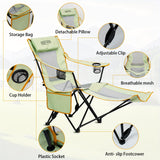 NNETM Heavy-Duty Folding Lounge Chair with Headrest