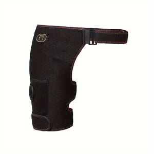 NNETM USB-Powered Heated Hip & Thigh Support Brace with Vibration Massage(Black)