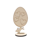 NNETM 18-Piece Wooden Easter Egg DIY Decoration Set