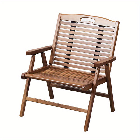 NNETM Camping Chair with Wooden Frame