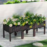 NNETM Raised Garden Bed Planter Box for Herbs & Vegetables