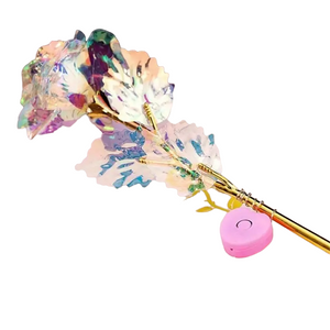 NNETM 24K Colorful Gold Rose - Artificial Rainbow Flower