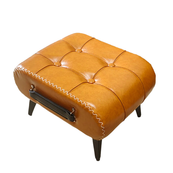 NNETM Faux Leather Shoe Changing Stool with Storage