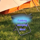 NNETM Black Portable Folding Camping Chair and Stool