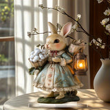 NNETM 2D Boho Easter Bunny Acrylic Tabletop Statue