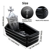 NNETM Tombstone Halloween Decoration with Pirate Skull
