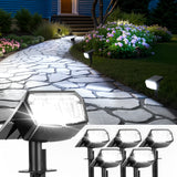 4Pack 63-LED Outdoor Solar Landscape Spotlights Warm White