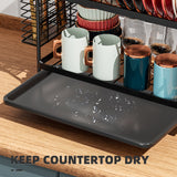 NNETM Metal Kitchen Dish Rack with Drainboard