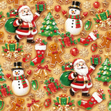 Golden Glossy Christmas Wrapping Paper Roll