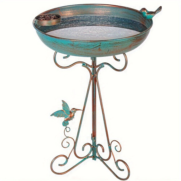 NNETM Bird Bath with Feeder Pedestal