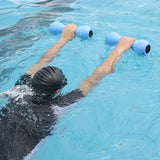 NNETM 2pcs Aqua Fitness Barbell - Dual Use EVA Foam Dumbbells(Blue)