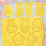 NNETM Rabbit Easter Egg Cookie Mold Set (8 Pieces)