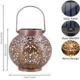 NNETM Solar Metal Lantern Outdoor Garden Decor Light