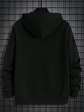 NNETM Plus Size Duckbill Print Hooded Sweatshirt