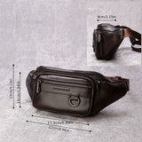 NNETM Leather Waist Travel Bag