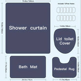 NNETM Jolly Tree-Themed Bathroom Ensemble: 4-Piece Festive Christmas Delight