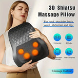 NNETM Cordless 3D Massage Pillow with Heat - Black