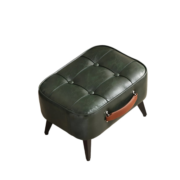 NNETM Leather Footstool Ottoman with Storage