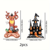 NNETM Halloween Haunted House & Tree Foil Balloons (2pcs)
