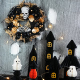 NNETM Gothic Halloween Wreath Door Hanging Decoration