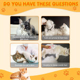 NNETM 3-in-1 Rechargeable Steam Pet Brush for Cats & Dogs