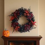 NNETM Halloween Black Red Wreath